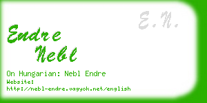 endre nebl business card